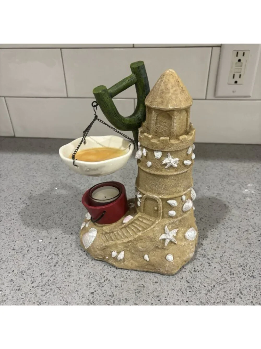 Wax Warmer W/ Box Beach Sand Castle Decor Candle Kirkland Accent Beachy Room